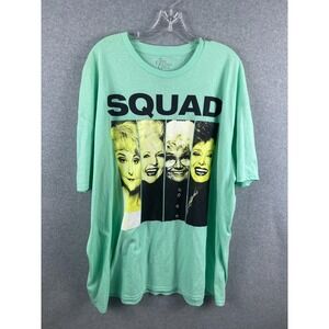 Golden Girls Squad Shirt Men's 3XL Turquoise Green Short Sleeve Retro 80s TV Tee
